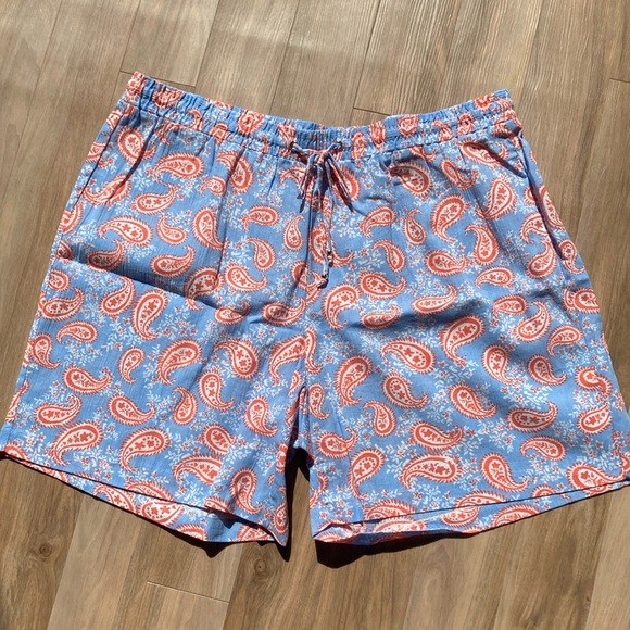 hearts of palm Pants - Hearts of Palm short paisley floral print pull on short cotton casual boho 2X